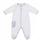 Pyjama hiver en maille bouclette velours blanc - Forêt Enchantée - 3 mois
