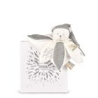 Doudou pétale plat collector Ours 25 cm Argent