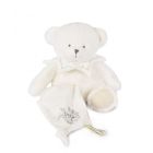 Doudou mouchoir Ours 30 cm Blanc