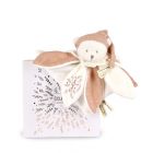 Doudou pétale plat collector Ours 25 cm Rose