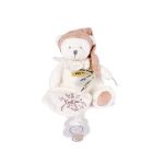 Doudou pantin attache sucette Ours 20 cm Rose