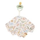 Doudou attache-tétine en gaze de coton - Safari Wonders