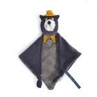 Doudou plat Les Moustaches - Chat gris