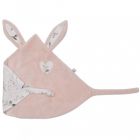 Doudou plat lapin petit cœur Blush et botanique