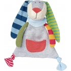 Doudou plat lapin multicolore