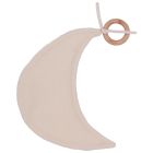 Doudou lune avec anneau dentition gaze et bambou Beige