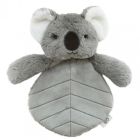 Doudou bébé plat koala en peluche 30cm Gris