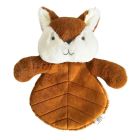 Doudou bébé plat renard en peluche 30cm Cuivré