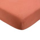 Drap housse terracotta 60 x 120 cm