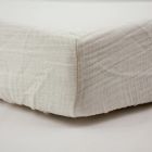 Drap housse Ecru 60 x 120 cm Double gaze