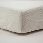 Drap housse Ecru 70 x 140 cm Double gaze