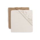 Lot de 2 draps housses 40x80 cm Jersey Hazel/Oatmeal