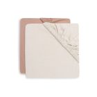 Lot de 2 draps housses 40x80 cm Jersey Light Terra/Oatmeal