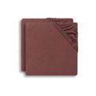 Lot de 2 draps housses 60x120 cm en Jersey Chestnut