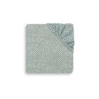Drap housse 60x120 cm en Jersey Snake Ash Green