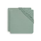 Lot de 2 draps housses 75x95 cm en Jersey pour tapis de parc Ash Green