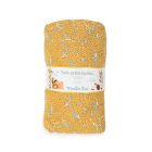 Drap housse lit bébé 70 x 140 cm Trois petits lapins - Ocre imprimé