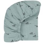 Drap housse 70x140 cm Olivia Oie bleu