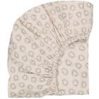 Drap housse 60x120 cm Olivia Dotted Heart Greige