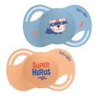 Duo de sucettes anatomiques Super-héros 18 mois et +