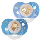 Duo de sucettes anatomiques Singe et paresseux 18 mois et +