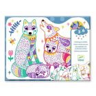 Coloriage pour enfant Dessins à révéler Familles de la forêt