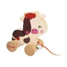 Jouet à tirer en bois Vache