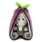 Peluche réversible Flipetz Éléphant et Aubergine