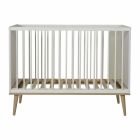 Lit bébé 60x120 cm Flow White et Oak