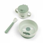 Coffret premier repas Foodie Happy clouds Vert