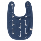 Bavoir coton bio Girafe indigo blue