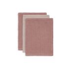 Lot de 3 Gants de toilette bamboo hydrophile Pale pink