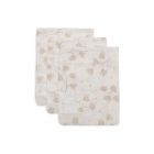 Lot de 3 gants de toilette gaze de coton Leafy Dreams