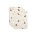 Lot de 3 gants de toilette gaze de coton Mini Teddy Bear