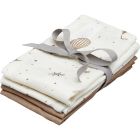 Lot de 4 gants de toilette - Mix Dreamland, Camel