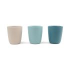 Lot de 3 gobelets en silicone Bleu mixte