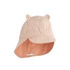 Chapeau de soleil réversible bébé Gorm Stripe Tuscany rose Sandy 9-12 mois