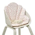 Coussin chaise haute réversible Grace River Rose