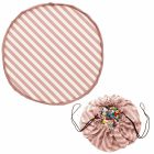 Grand sac à jouets / tapis de jeu 2 en 1 Stripes pink