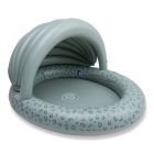 Piscine gonflable avec canopy léopard vert