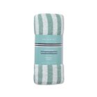 Serviette de plage coton 135 x 65 cm - Rayures vertes