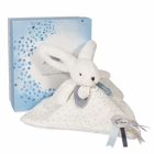 Doudou plat Happy glossy blanc