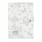 Protège carnet de santé en Toile de Jouy Gris