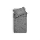 Housse de couette et taie 100x140cm Spot storm grey