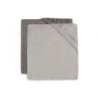 Lot de 2 housses matelas à langer 50x70 cm Éponge Soft Grey et Storm Grey