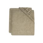 Lot de 2 housses matelas à langer éponge 75 x 85 cm Olive