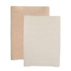 Lot de 2 housses de matelas à langer Sable/Caramel