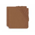 Lot de 2 housses matelas à langer 50x70 cm Éponge Caramel