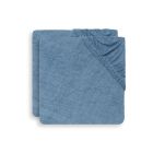 Lot de 2 housses matelas à langer 50x70 cm Éponge Jeans blue