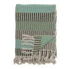 Plaid en coton recyclé 160x130 cm Isnel bleu